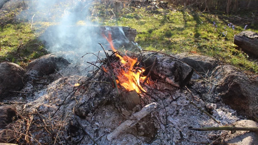 Et fint lille bål. Foto: Malene Bendix.